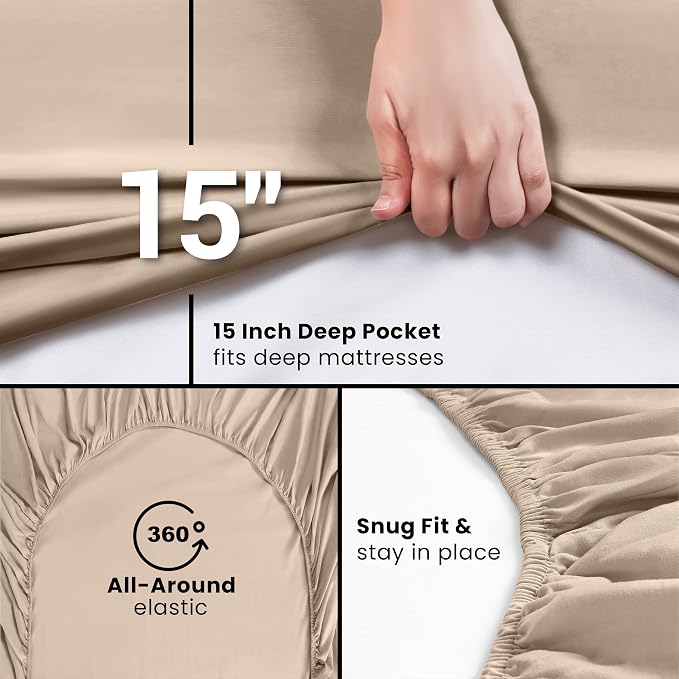 Utopia Bedding King Fitted Sheets - Image 6