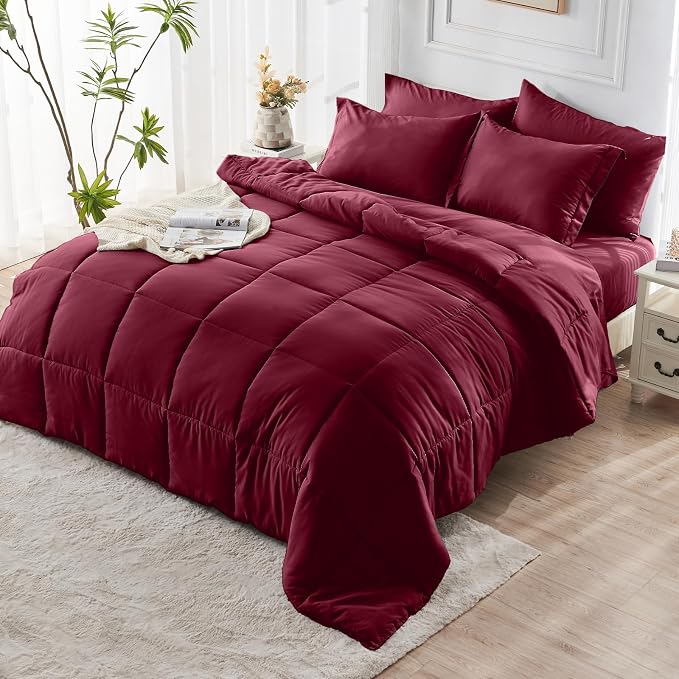 JOLLYVOGUE Full Comforter Set, Ultra-Soft Bed in a Bag Full Size 7 Pieces - Image 8
