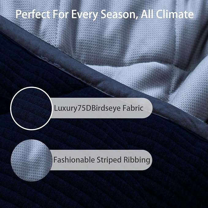 ZonLi 15lbs Weighted Blanket for Adults Sleeping, Double-Sided All Season - Image 4