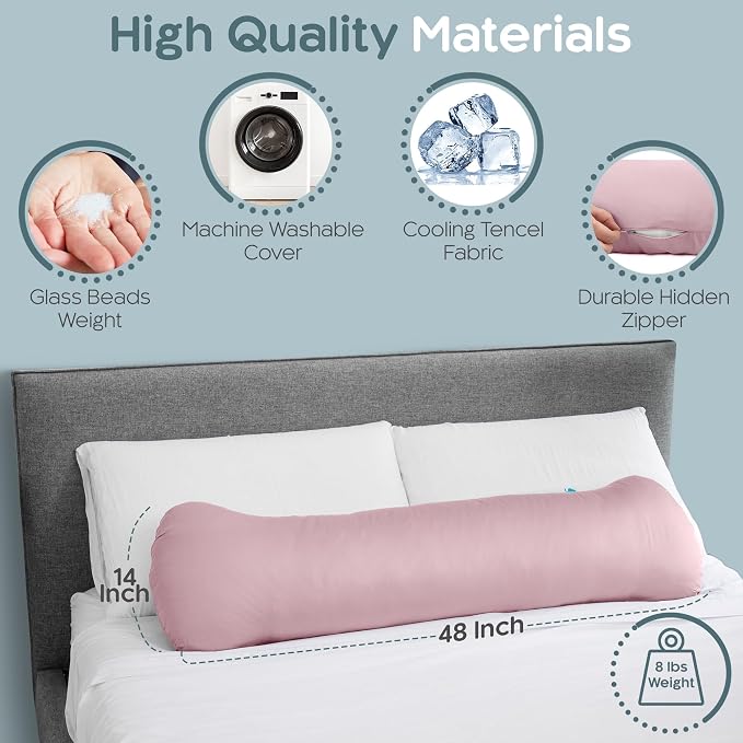 SleepCloud Weighted Body Pillow 8lbs - Image 7