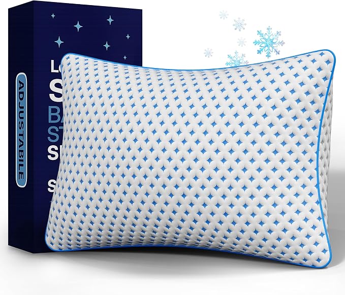Memory Foam Pillow – Adjustable Loft Cooling Pillow Queen Size 1 Pack by Unknown