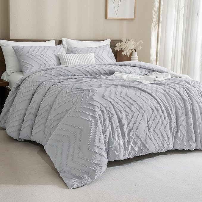 Andency Silver Grey Twin/Twin XL Comforter Set, Twin Bed Comforter - Image 2