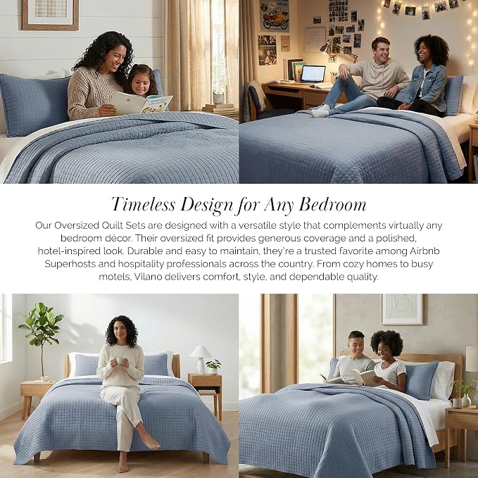Southshore Fine Living, Inc. Oversized King Quilt Set, Microfiber Coverlet Set - Image 6
