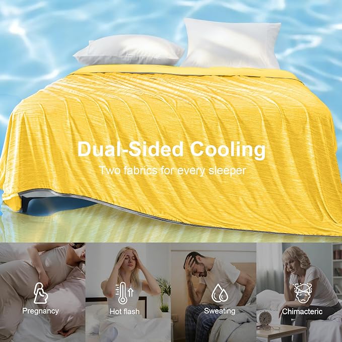 KMUSET Cooling Blanket Queen Size, Double Sided Summer Cooling Blankets - Image 8