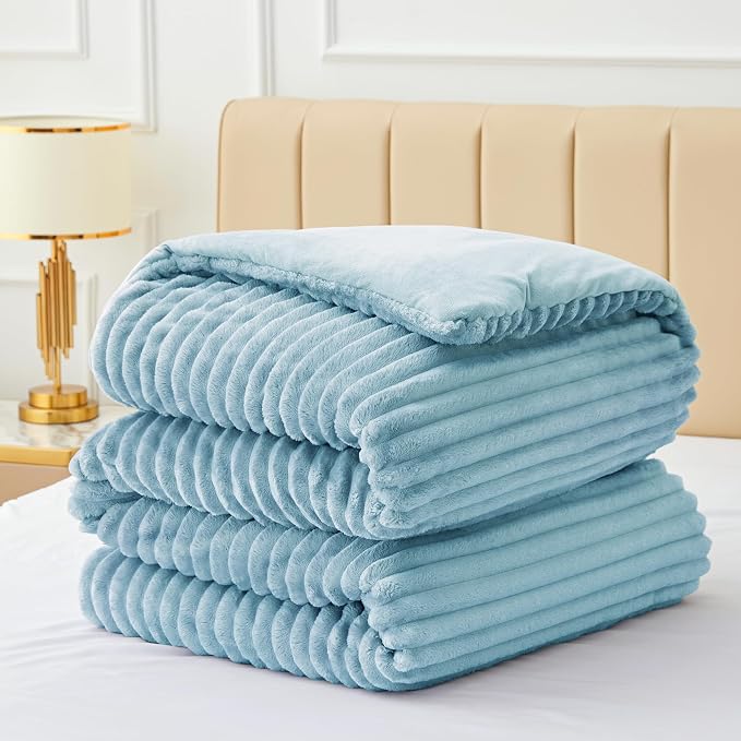 BEDELITE Fleece California King Comforter Set -Super Soft & Warm Fluffy Light - Image 6