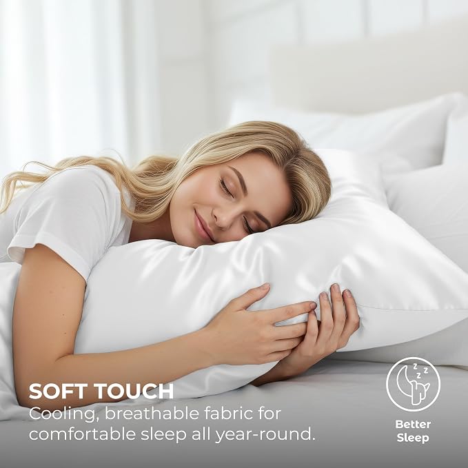 Pure Bedding Satin Pillowcase 2 Pack - Image 3