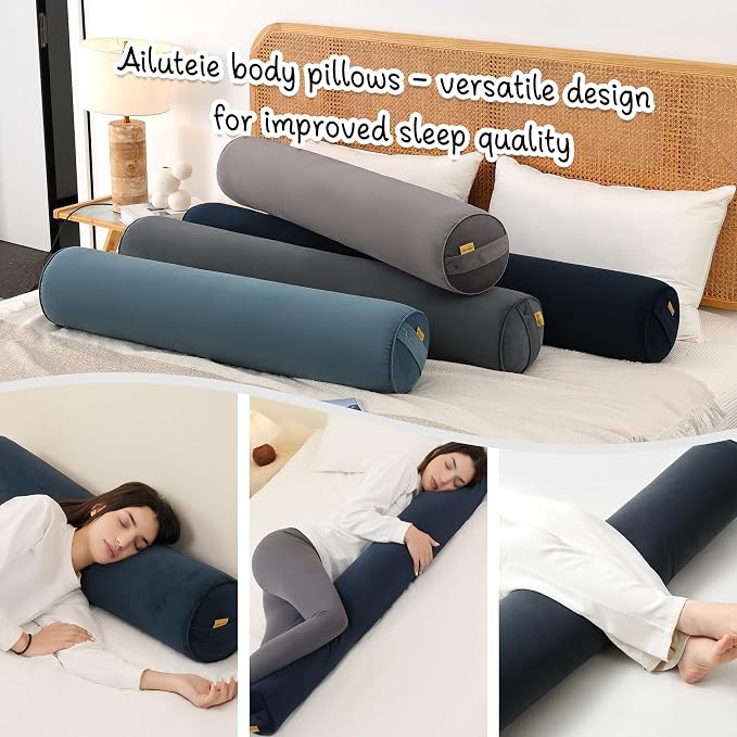 Body Pillow for Adults, Long Round Pillow, Big Cylindrical Pillow, Large Full - Image 6