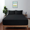Full Size Fitted Sheet Only Black, 100% Egyptian Cotton 600 Thread Count by ShunjieHome