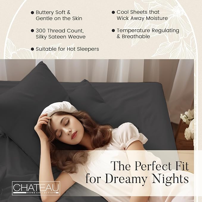 100% Cotton Sheets King Size Sheets Set - Image 4