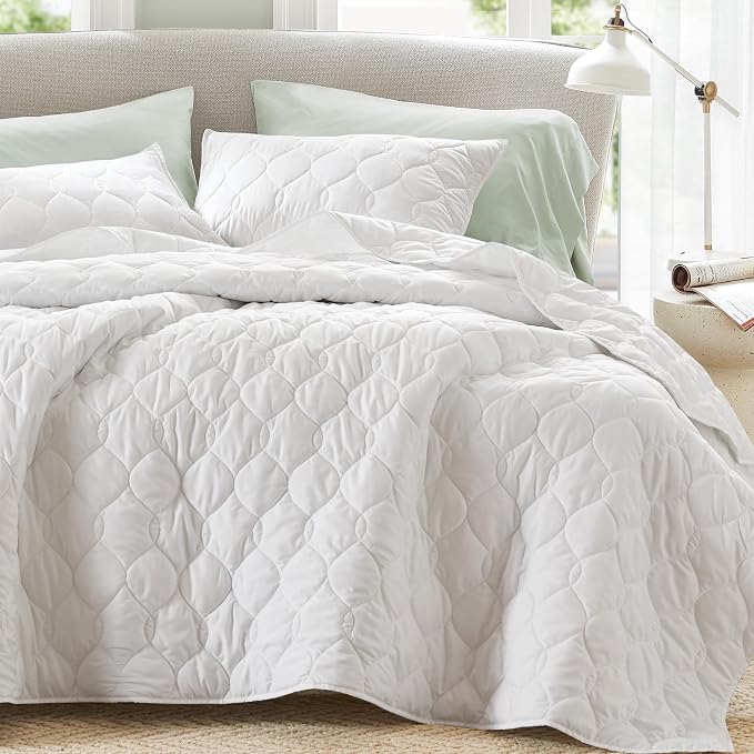 Comfort Spaces King Quilt Set Modern Reversible Ogee Coverlet King Bedding Set by ComfortSpaces