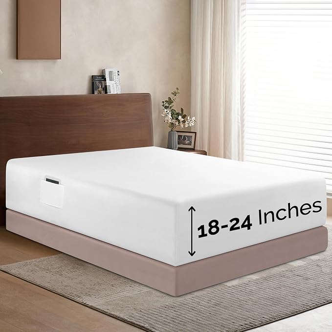 Elegant Comfort 1500 Premium Hotel Quality 18-24 Inches Deep by ELEGANTCOMFORT