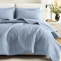 Comfort Spaces Kienna Quilt Set- Double Sided Stitching Design Summer Blanket by ComfortSpaces