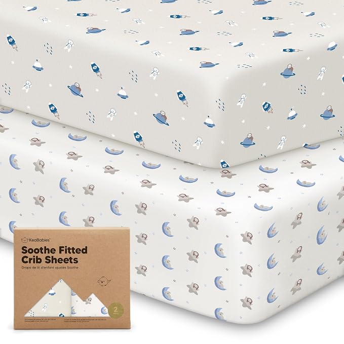 KeaBabies 2-Pack Organic Crib Sheets by KeaBabies