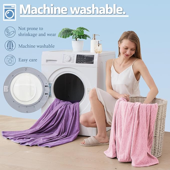 Cooling Blanket King Size, Cold Blanket Thin Lightweight Breathable Soft - Image 8