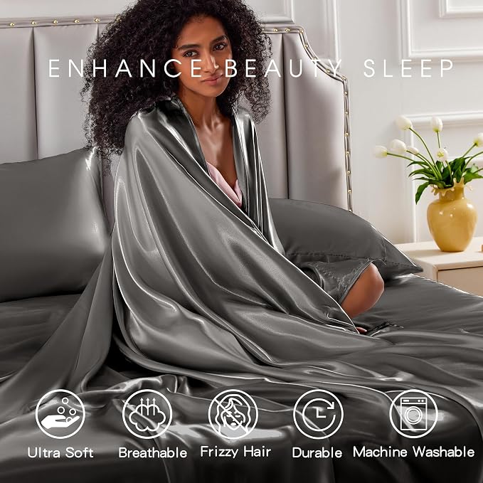 FreshCulture Satin Sheets King Size - Image 7