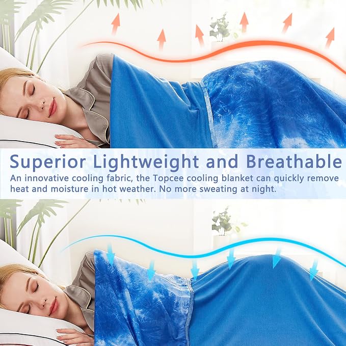 Topcee Cooling Blanket for Hot Sleepers and Night Sweats, 100% Oeko-Tex - Image 5