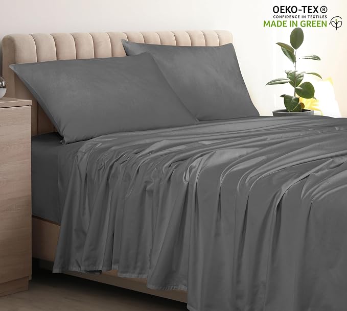 Royale Linen 400 Thread Count 100% American Grown Cotton Flat Sheet - Image 3