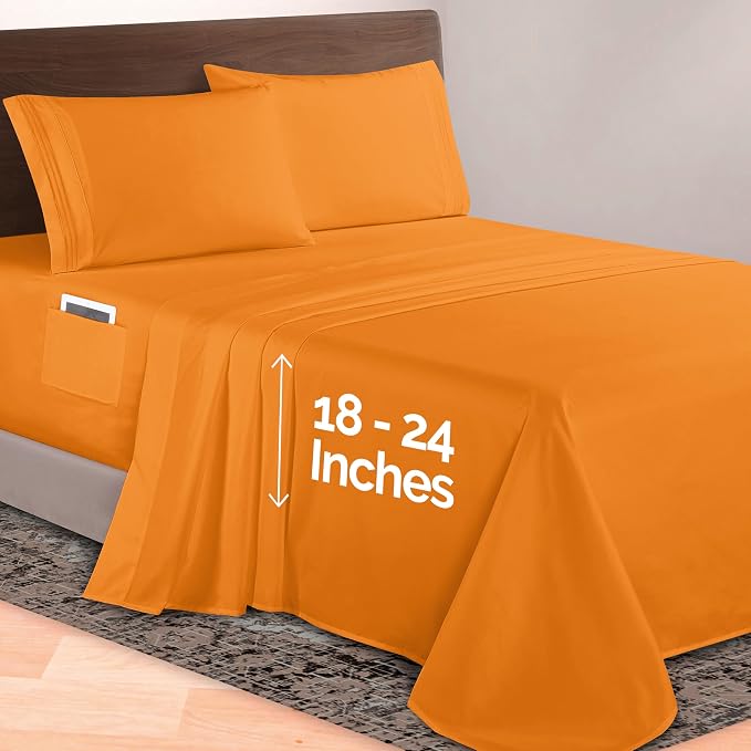 Elegant Comfort Luxurious 1500 Premium Hotel Quality Microfiber 4-Piece Sheet - Image 2