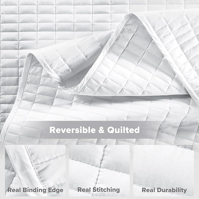 Comfort Spaces Kienna Quilt Set- Double Sided Stitching Design Summer Blanket - Image 6
