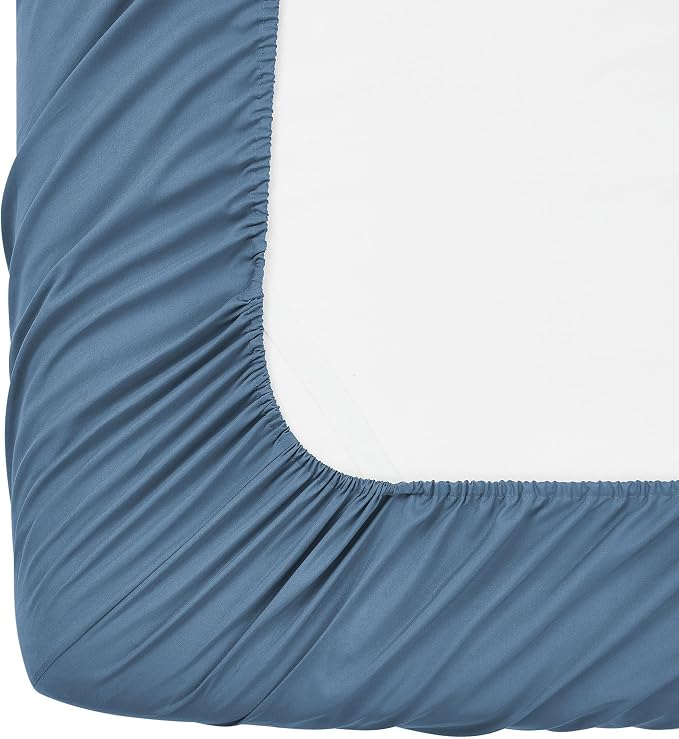 Queen Fitted Sheet Only with Full Elastic & Built in Corner Sheet Straps to - Image 5