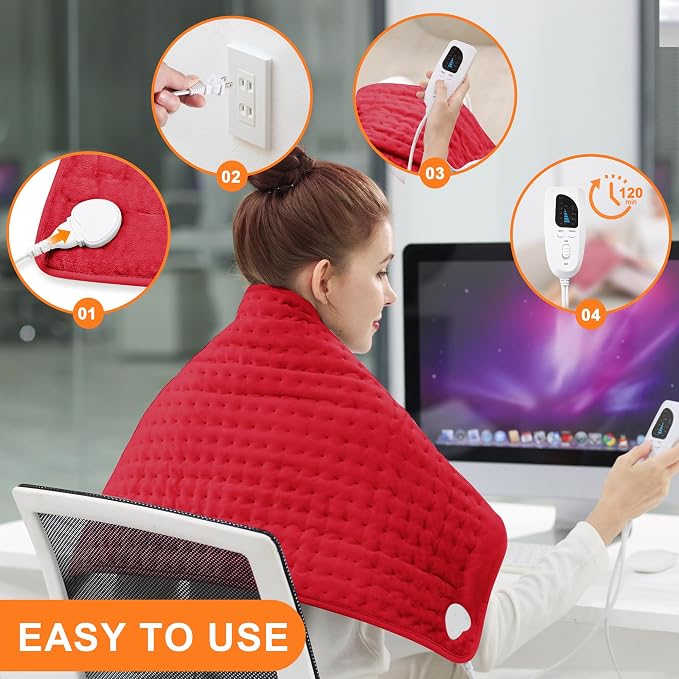 Deepsoon Heating Pad, Electric Heating Pads - Image 3