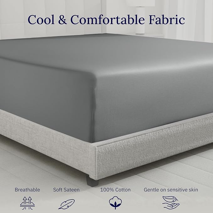 California Design Den Luxurious King Size Fitted Sheet Only - Image 8