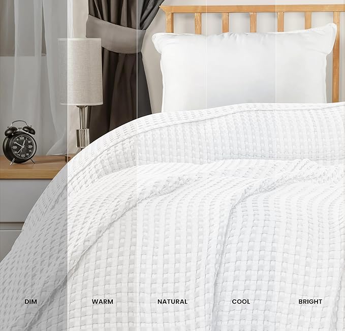 Utopia Bedding 100% Cotton Waffle Weave Blanket Full Size - Image 6