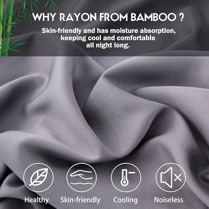 Pillowcases King Size 2 Pack, Cooling Viscose from Bamboo Pillow Cases - Image 2