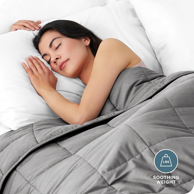 Bare Home Weighted Blanket All-Natural 100% Cotton - Image 2