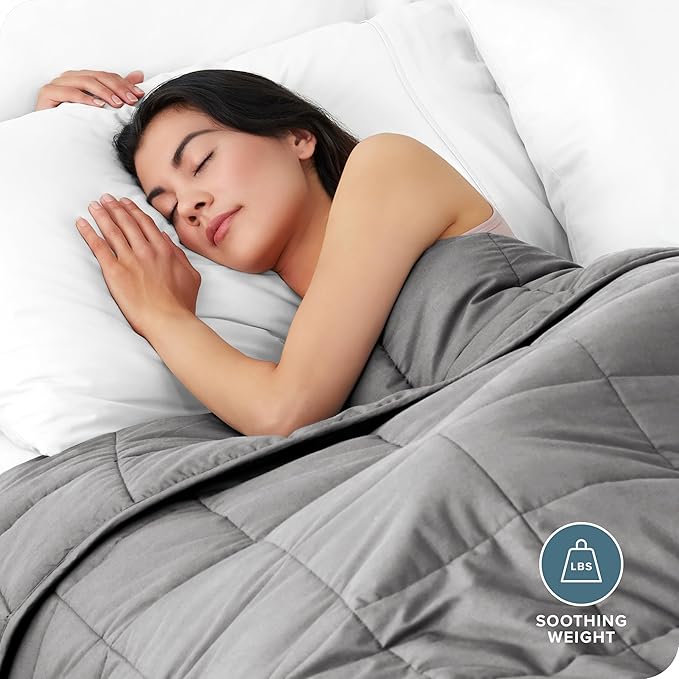 Bare Home Weighted Blanket All-Natural 100% Cotton - Image 2
