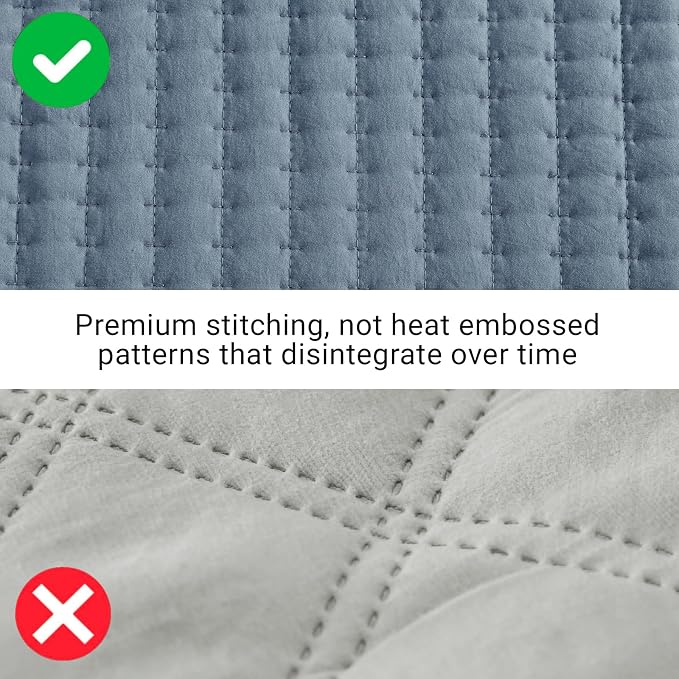 WRENSONGE King Size Quilt-3 Pieces Lightweight Bedspreads Oxford Blue King - Image 6