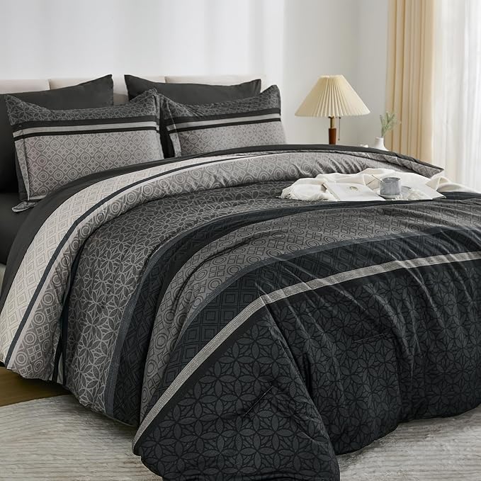 WONGS BEDDING Twin Comforter Set 6 Pieces, Soft Lightweight Micorfiber Bedding - Image 2