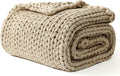 YnM Cotton Weighted Blanket, Handmade Chunky Knitted Design, Soft and Cozy by YNM