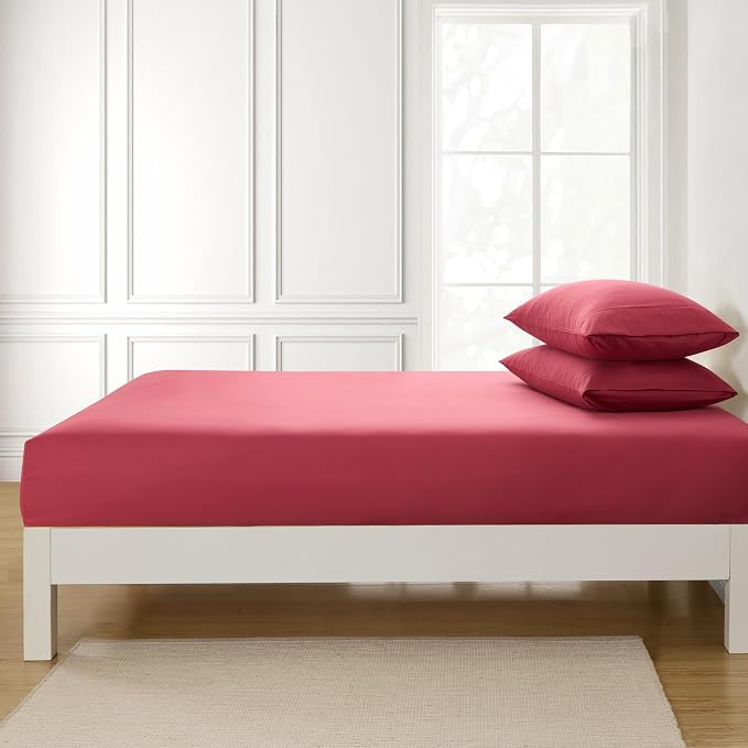 Twin Fitted Sheet Only with Full Elastic & Built in Corner Sheet Straps to - Image 4