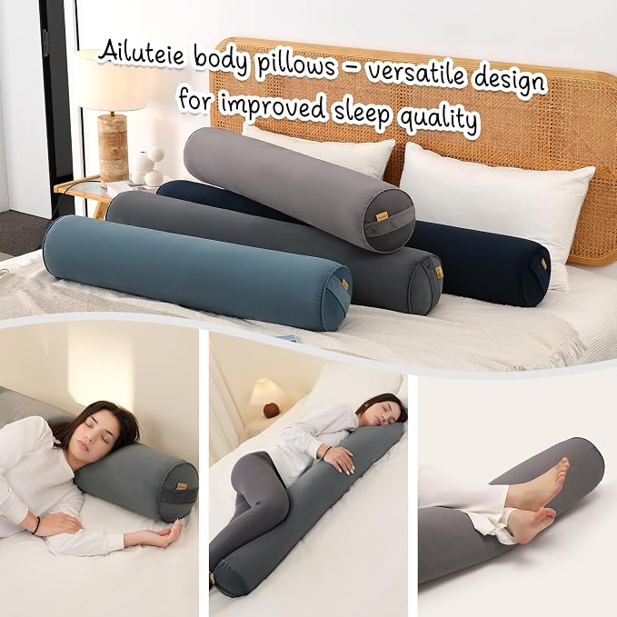 Body Pillow for Adults, Long Round Pillow, Big Cylindrical Pillow, Large Full - Image 6