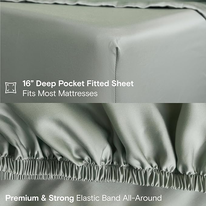 DOZ Sheet Set, 100% Viscose derived from Bamboo, Organically Grown, Buttery Soft - Image 5