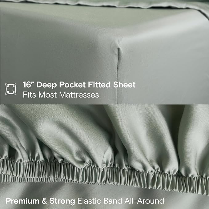 DOZ Sheet Set, 100% Viscose derived from Bamboo, Organically Grown, Buttery Soft - Image 5