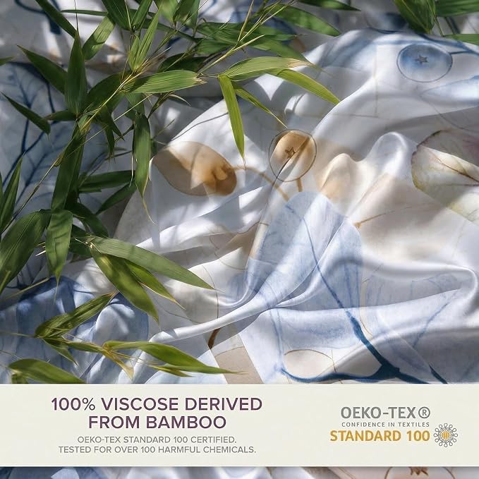 YIYEA 100% Viscose Derived from Bamboo Pillow Cases Set of 2, 600 Thread Count - Image 3