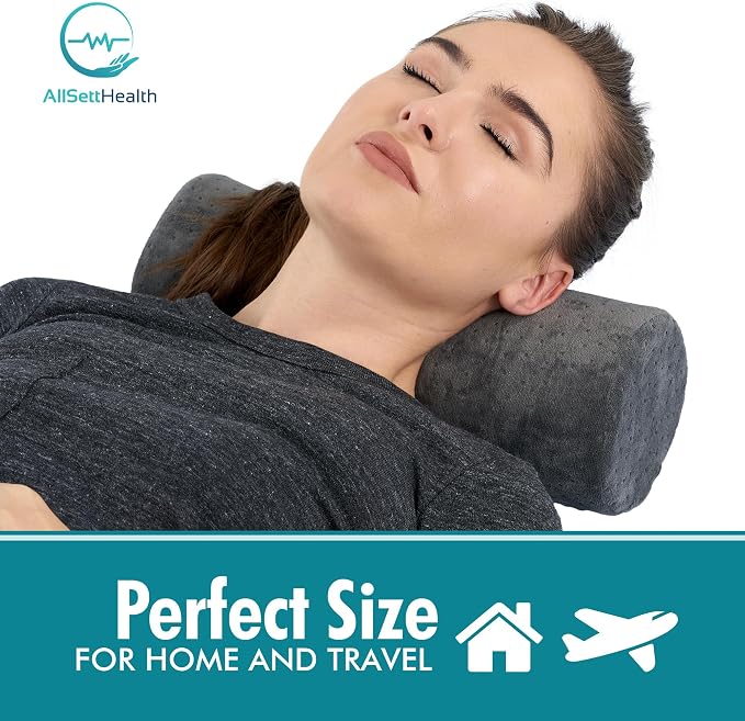 AllSett Health Round Cervical Roll Cylinder Bolster Pillow - Image 5
