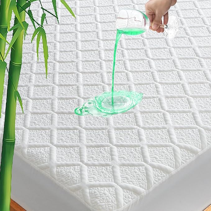 UNILIBRA King Size Waterproof Mattress Protector, 3D Air Rayon Made from Bamboo by Unilibra
