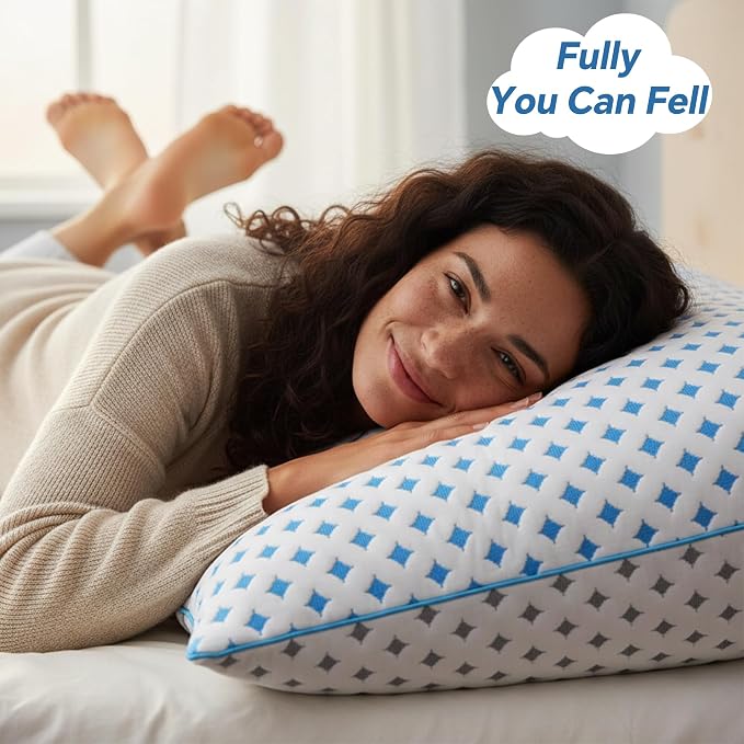 Memory Foam Pillow – Adjustable Loft Cooling Pillow Queen Size 1 Pack - Image 9