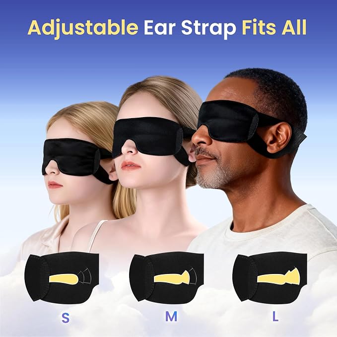 100 Packs Disposable Sleep Masks Bulk, Soft Eyemasks Adjustable - Image 6