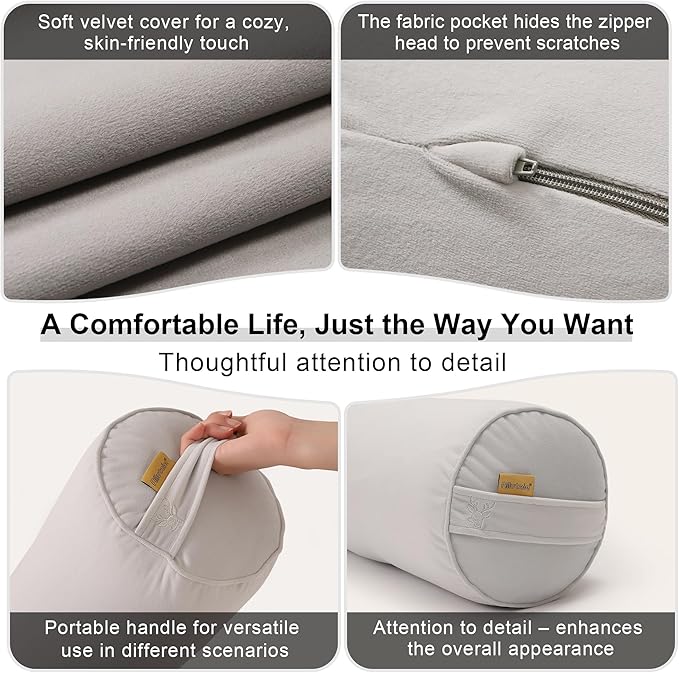 Body Pillow for Adults, Long Round Pillow, Big Cylindrical Pillow, Large Full - Image 5