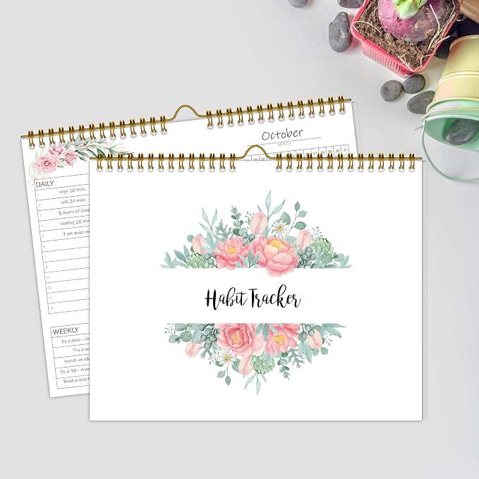 Habit Tracker Calendar, 12 Monthly Habit Tracker Journal - Image 6