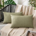 MIULEE Pack of 2 Decorative Outdoor Solid Waterproof Throw Pillow Covers Spring by MIULEE
