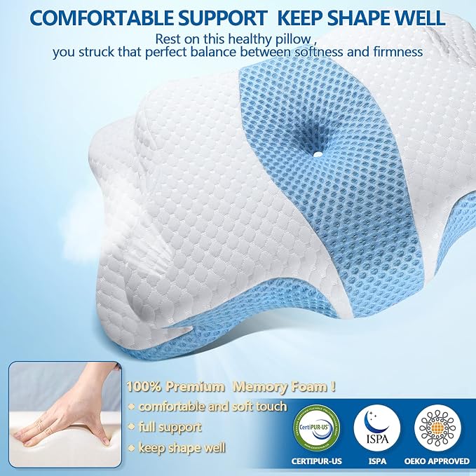 CHxxy Memory Foam Pillows, Cervical Pillow - Image 5