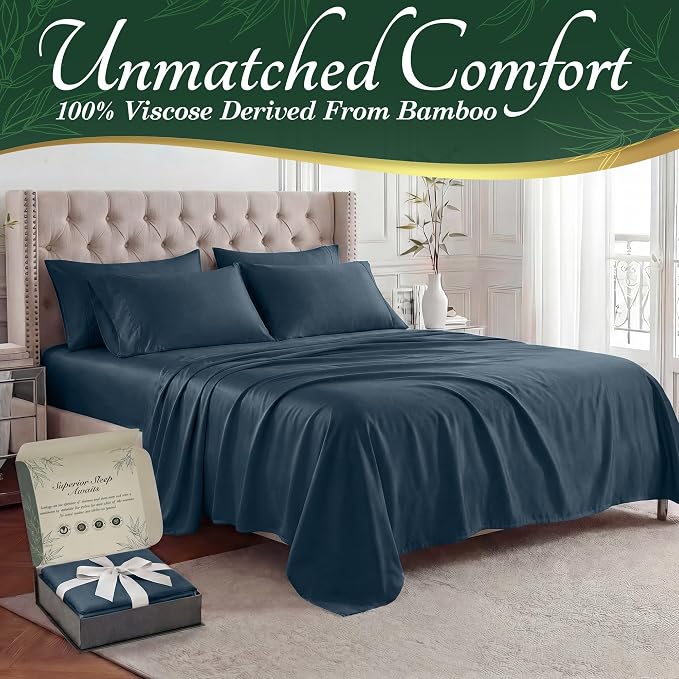 DECOLURE 100% Viscose Derived from Bamboo Sheets Twin Size - Image 2