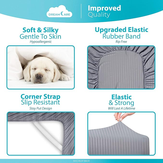 DREAMCARE King Fitted Sheet - Image 6