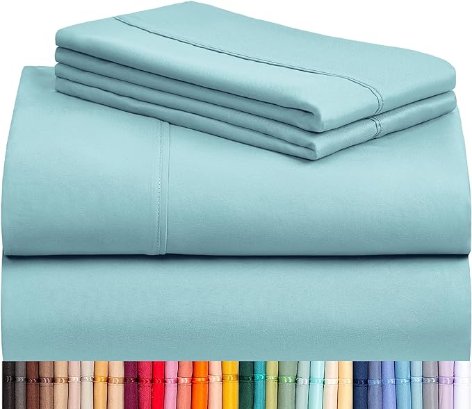 LuxClub 3 PC Sheet Bed Sheets Deep Pockets 18" Eco Friendly Wrinkle by LuxClub