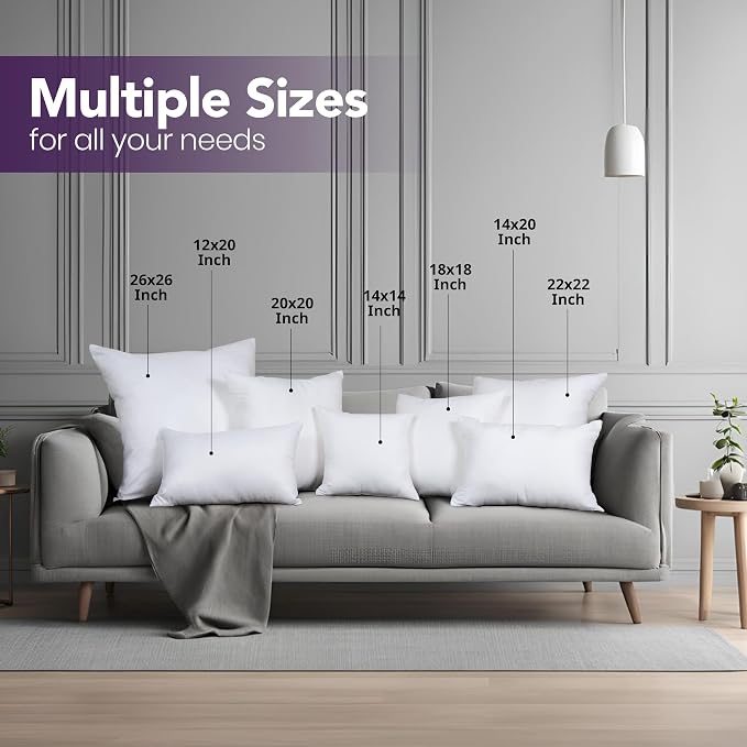 Utopia Bedding 14x14 Pillow Inserts, Sofa & Couch – Soft, Supportive & Fluffy - Image 2